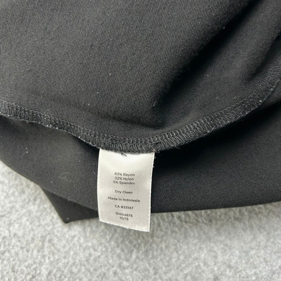 Talbots Black Tan V‎ Neck Dress 3/4 Sleeve Ponte Sheath Career Size 6 Petite 6P - Picture 7 of 11